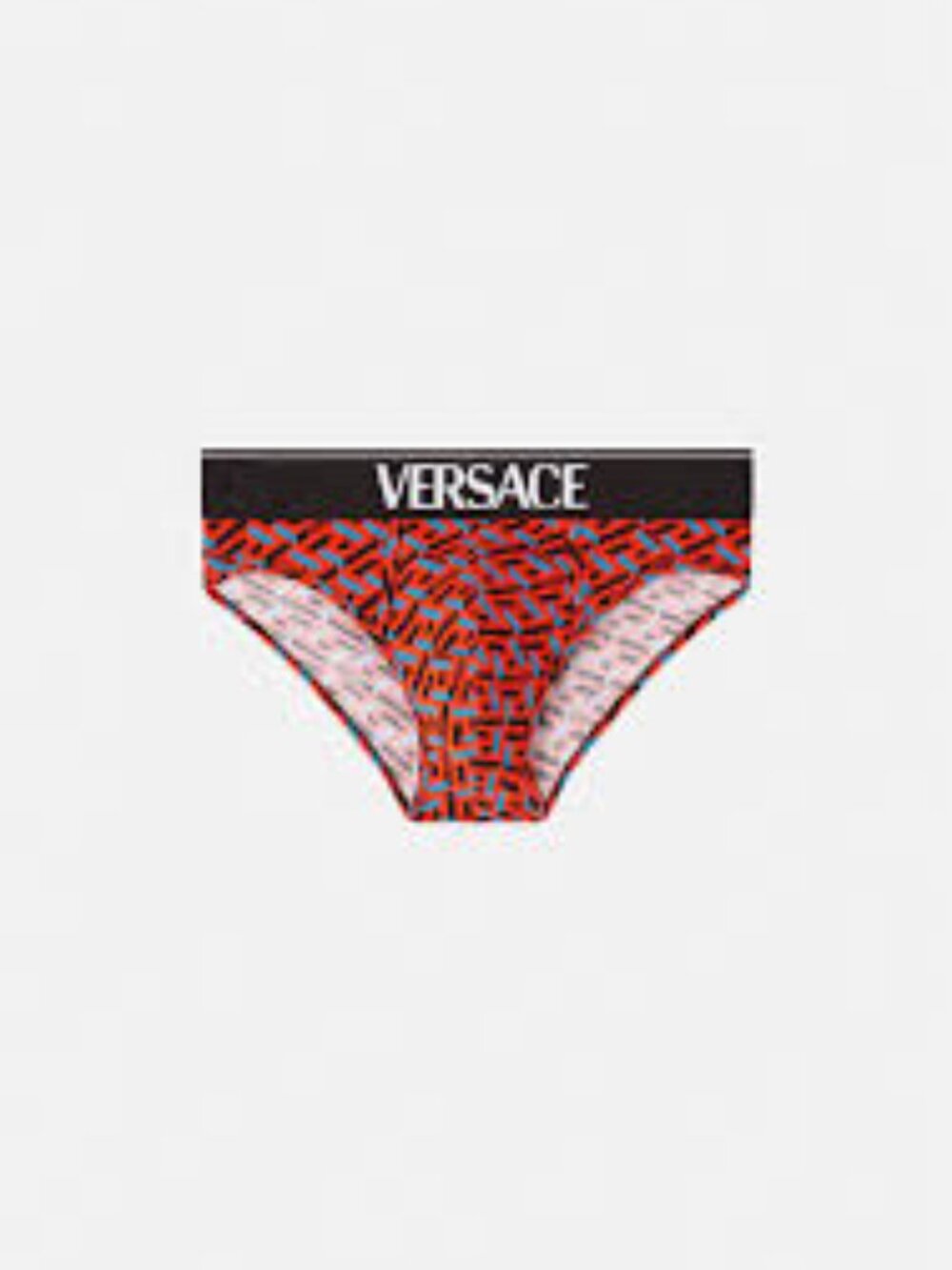 Versace Men's Blue Red La Greca Brief Underwear Size 3